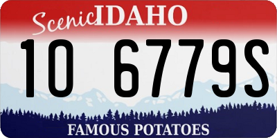 ID license plate 1O6779S