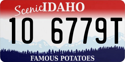 ID license plate 1O6779T