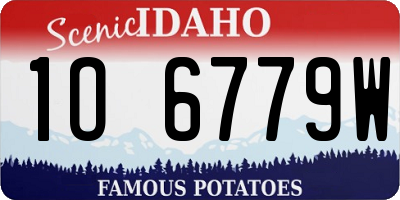 ID license plate 1O6779W