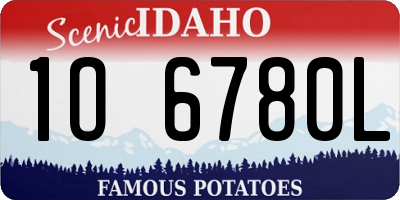 ID license plate 1O6780L