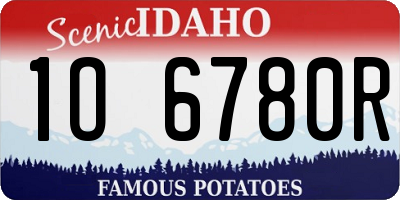 ID license plate 1O6780R