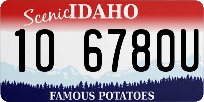 ID license plate 1O6780U