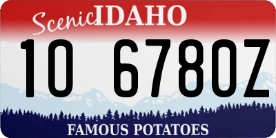 ID license plate 1O6780Z