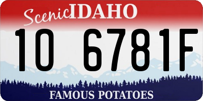 ID license plate 1O6781F