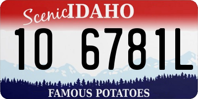ID license plate 1O6781L