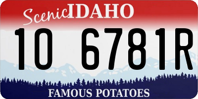ID license plate 1O6781R