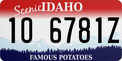 ID license plate 1O6781Z