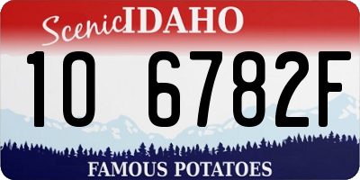 ID license plate 1O6782F
