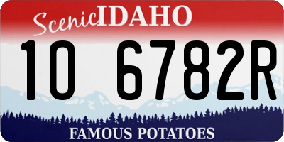 ID license plate 1O6782R