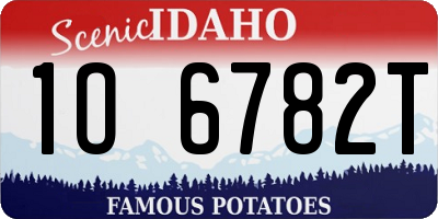 ID license plate 1O6782T