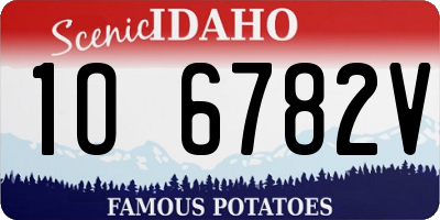 ID license plate 1O6782V