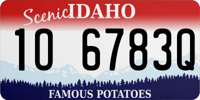 ID license plate 1O6783Q