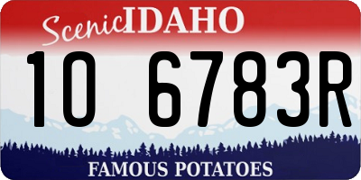 ID license plate 1O6783R