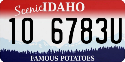 ID license plate 1O6783U