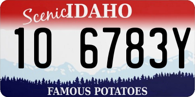 ID license plate 1O6783Y