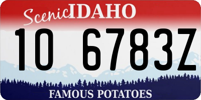 ID license plate 1O6783Z
