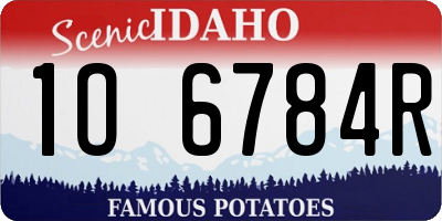 ID license plate 1O6784R