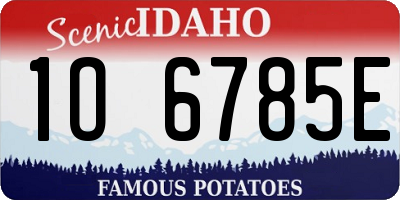 ID license plate 1O6785E