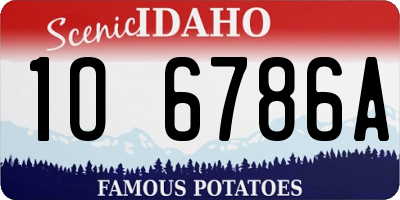ID license plate 1O6786A