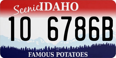 ID license plate 1O6786B