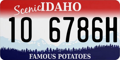 ID license plate 1O6786H