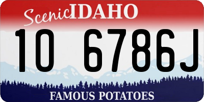 ID license plate 1O6786J