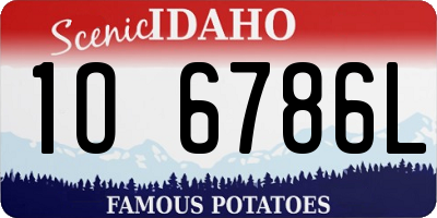 ID license plate 1O6786L