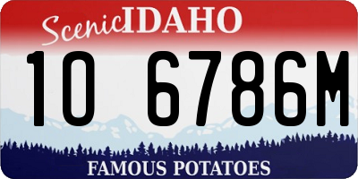 ID license plate 1O6786M