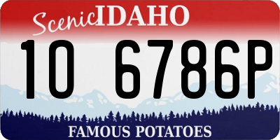 ID license plate 1O6786P