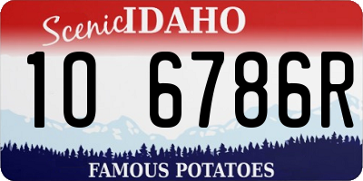 ID license plate 1O6786R