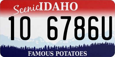 ID license plate 1O6786U