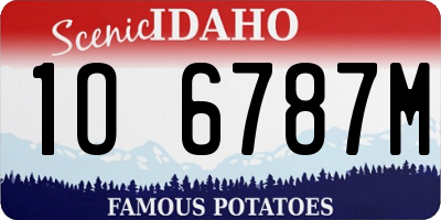 ID license plate 1O6787M