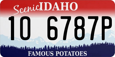 ID license plate 1O6787P
