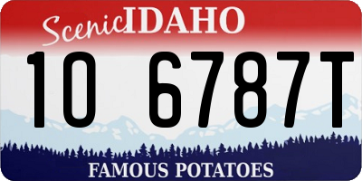 ID license plate 1O6787T
