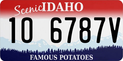 ID license plate 1O6787V