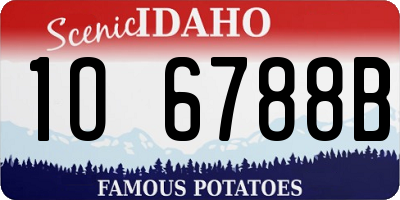 ID license plate 1O6788B