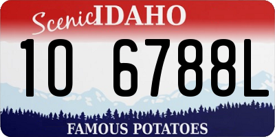 ID license plate 1O6788L