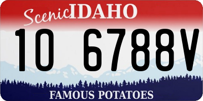 ID license plate 1O6788V
