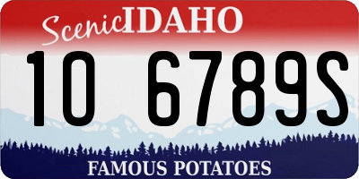 ID license plate 1O6789S