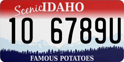 ID license plate 1O6789U