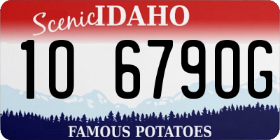 ID license plate 1O6790G