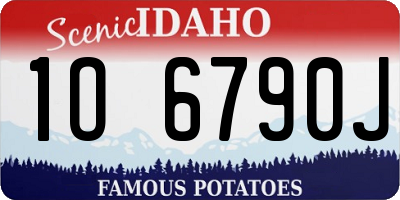 ID license plate 1O6790J