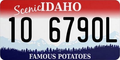 ID license plate 1O6790L