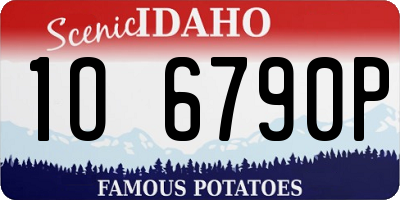 ID license plate 1O6790P