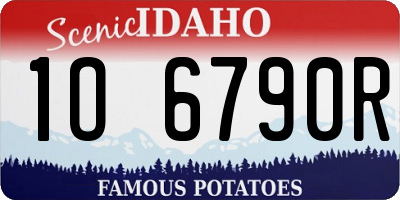 ID license plate 1O6790R
