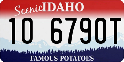 ID license plate 1O6790T