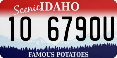 ID license plate 1O6790U