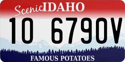 ID license plate 1O6790V