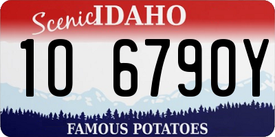 ID license plate 1O6790Y