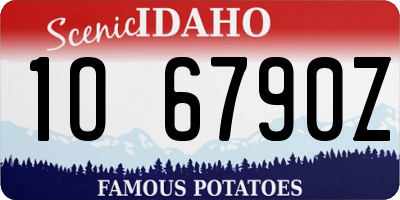 ID license plate 1O6790Z